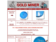 Tablet Screenshot of goldminermachine.com